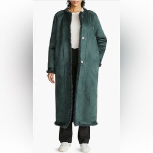 Hudson Jeans Reversible Shearling Teddy Fur Coat